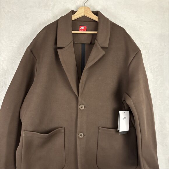Nike Tech Fleece Reimagined Loose Fit Trench Coat FN0601-237 Brown Size XL NWT - Picture 3 of 9
